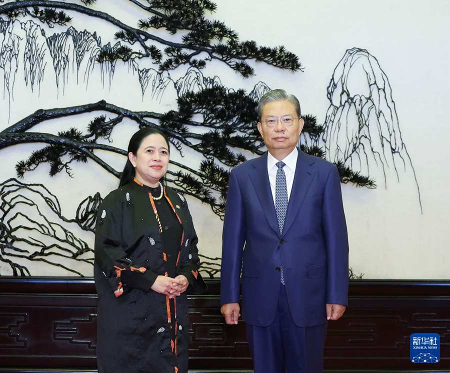 赵乐际同印尼国会议长布安举行会谈-图1
