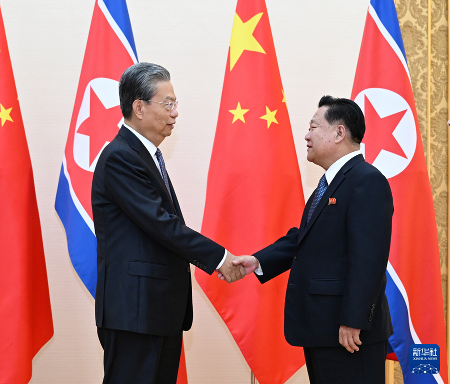 赵乐际同崔龙海会谈并共同出席“中朝友好年”开幕式活动-图1