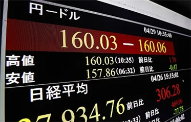 日元对美元汇率一度跌破160比1后回升-图1