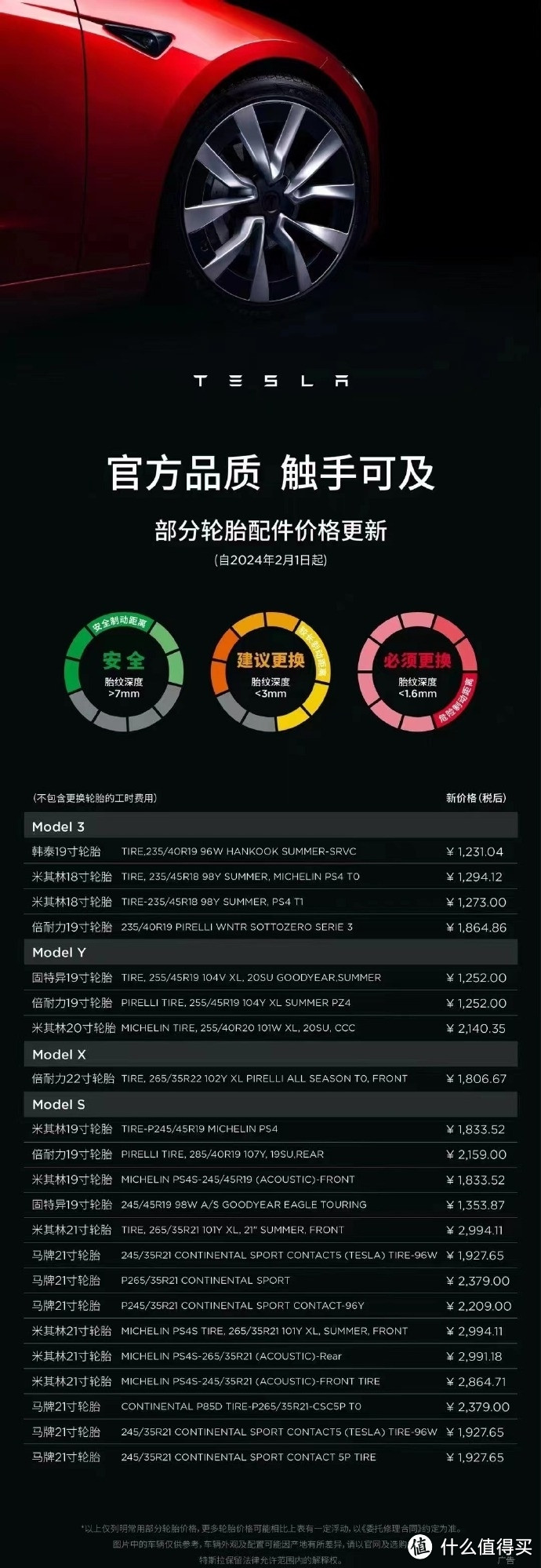 特斯拉官方调整换胎价格——新手换胎选购攻略-图19 特斯拉官方调整换胎价格——新手换胎选购攻略-图19