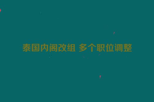 泰国内阁改组 多个职位调整