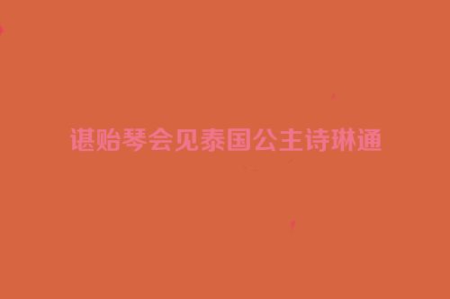 谌贻琴会见泰国公主诗琳通