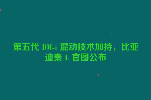 第五代 DM-i 混动技术加持，比亚迪秦 L 官图公布