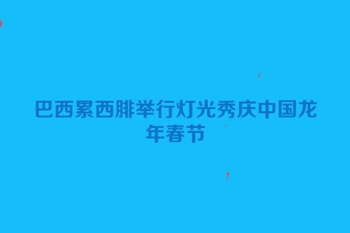 巴西累西腓举行灯光秀庆中国龙年春节
