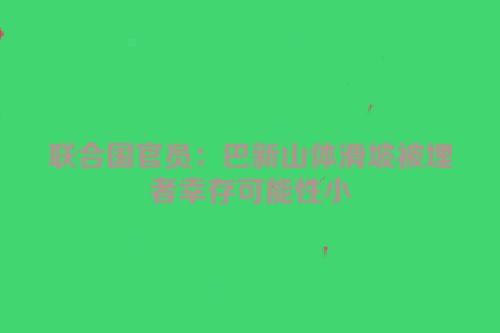 联合国官员：巴新山体滑坡被埋者幸存可能性小