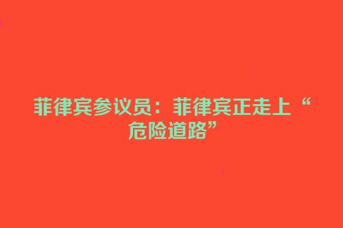 菲律宾参议员：菲律宾正走上“危险道路”