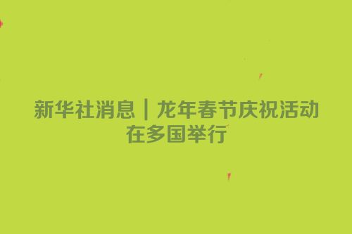 新华社消息｜龙年春节庆祝活动在多国举行