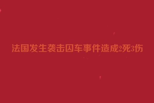 法国发生袭击囚车事件造成2死3伤