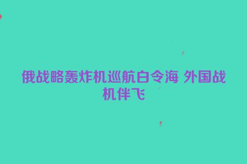 俄战略轰炸机巡航白令海 外国战机伴飞
