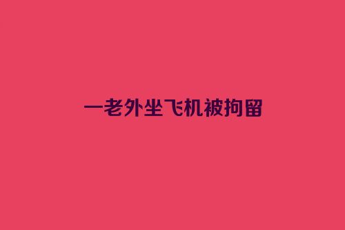 一老外坐飞机被拘留