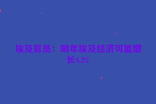 埃及官员：明年埃及经济可能增长4.2%