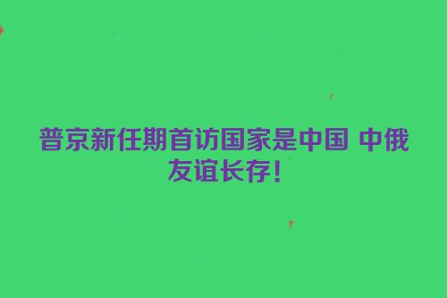 普京新任期首访国家是中国 中俄友谊长存！