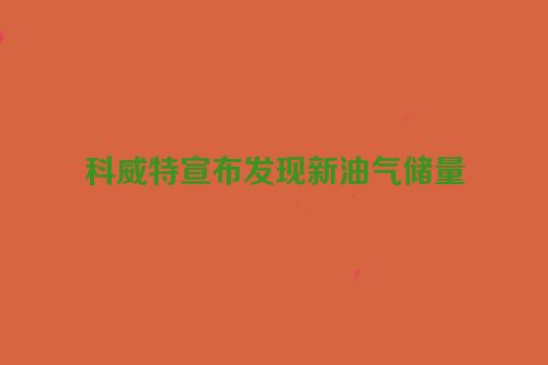 科威特宣布发现新油气储量