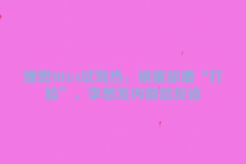 理想MEGA试驾热，销量却遭“打脸”，李想发内部信反省