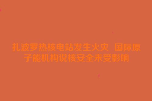 扎波罗热核电站发生火灾  国际原子能机构说核安全未受影响