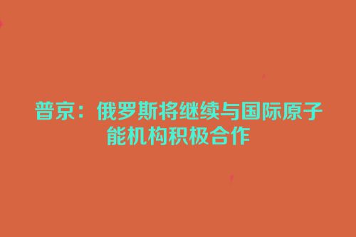 普京：俄罗斯将继续与国际原子能机构积极合作