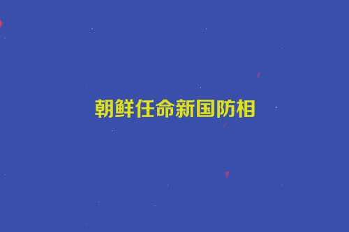 朝鲜任命新国防相