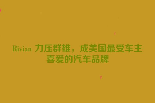 Rivian 力压群雄，成美国最受车主喜爱的汽车品牌