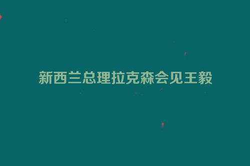 新西兰总理拉克森会见王毅
