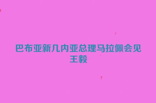 巴布亚新几内亚总理马拉佩会见王毅