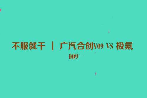 不服就干 ｜ 广汽合创V09 VS 极氪 009