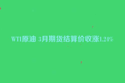 WTI原油 3月期货结算价收涨1.24%