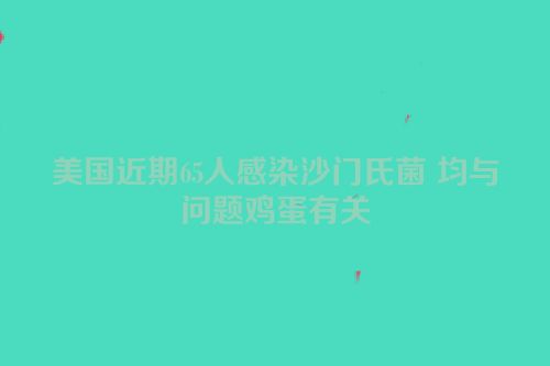 美国近期65人感染沙门氏菌 均与问题鸡蛋有关