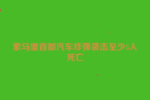 索马里首都汽车炸弹袭击至少5人死亡