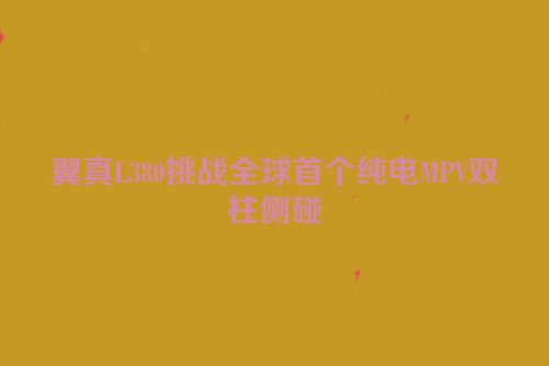 翼真L380挑战全球首个纯电MPV双柱侧碰