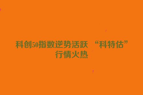 科创50指数逆势活跃 “科特估”行情火热