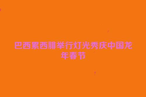 巴西累西腓举行灯光秀庆中国龙年春节