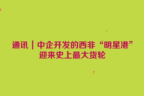 通讯｜中企开发的西非“明星港”迎来史上最大货轮