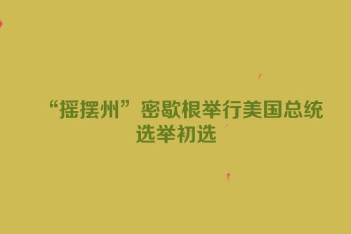 “摇摆州”密歇根举行美国总统选举初选