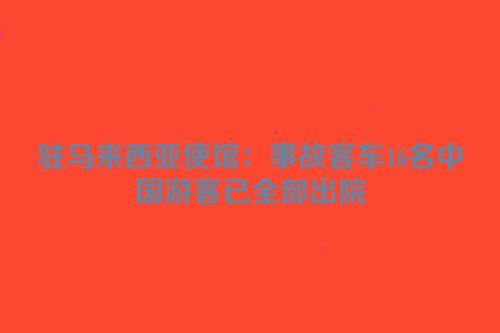 驻马来西亚使馆：事故客车16名中国游客已全部出院