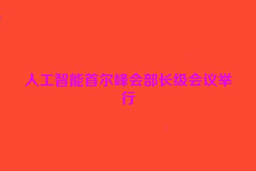 人工智能首尔峰会部长级会议举行