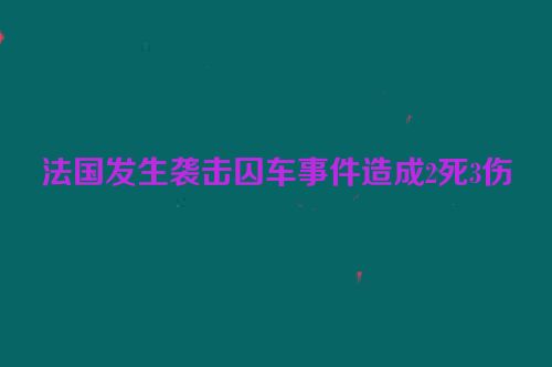 法国发生袭击囚车事件造成2死3伤