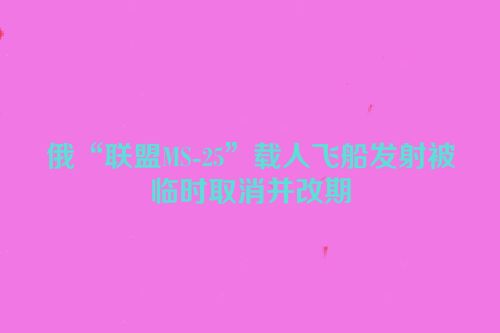 俄“联盟MS-25”载人飞船发射被临时取消并改期
