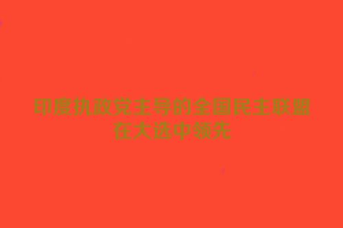 印度执政党主导的全国民主联盟在大选中领先