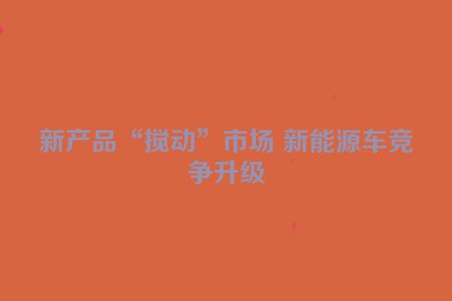 新产品“搅动”市场 新能源车竞争升级