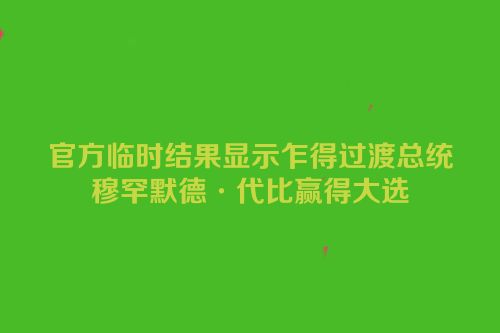 官方临时结果显示乍得过渡总统穆罕默德·代比赢得大选