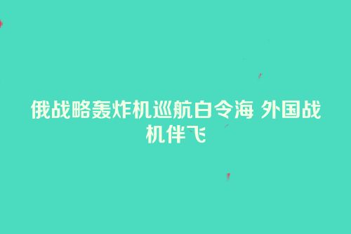 俄战略轰炸机巡航白令海 外国战机伴飞