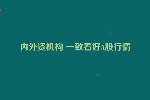 内外资机构 一致看好A股行情
