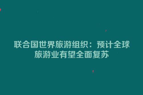 联合国世界旅游组织：预计全球旅游业有望全面复苏