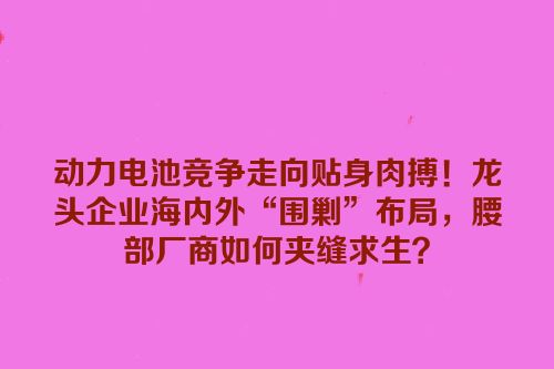 动力电池竞争走向贴身肉搏！龙头企业海内外“围剿”布局，腰部厂商如何夹缝求生？