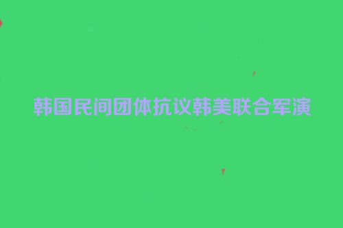 韩国民间团体抗议韩美联合军演