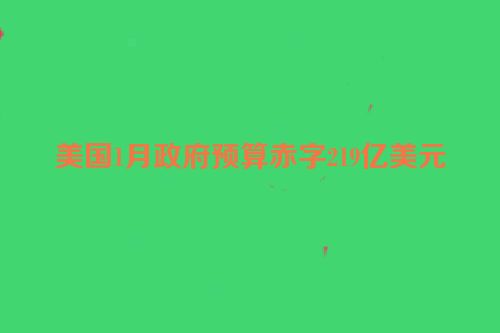 美国1月政府预算赤字219亿美元