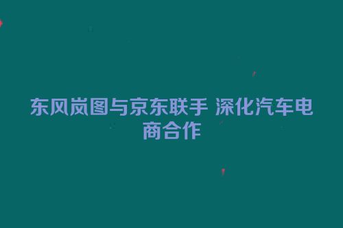 东风岚图与京东联手 深化汽车电商合作