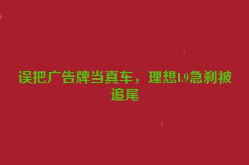 误把广告牌当真车，理想L9急刹被追尾