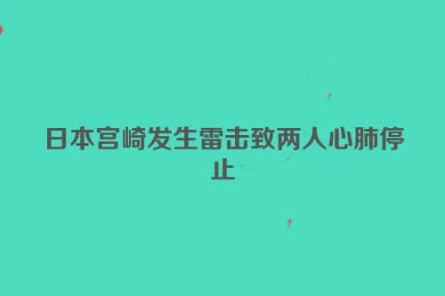 日本宫崎发生雷击致两人心肺停止