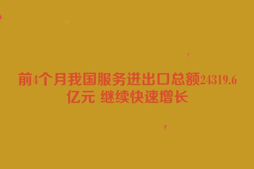 前4个月我国服务进出口总额24319.6亿元 继续快速增长